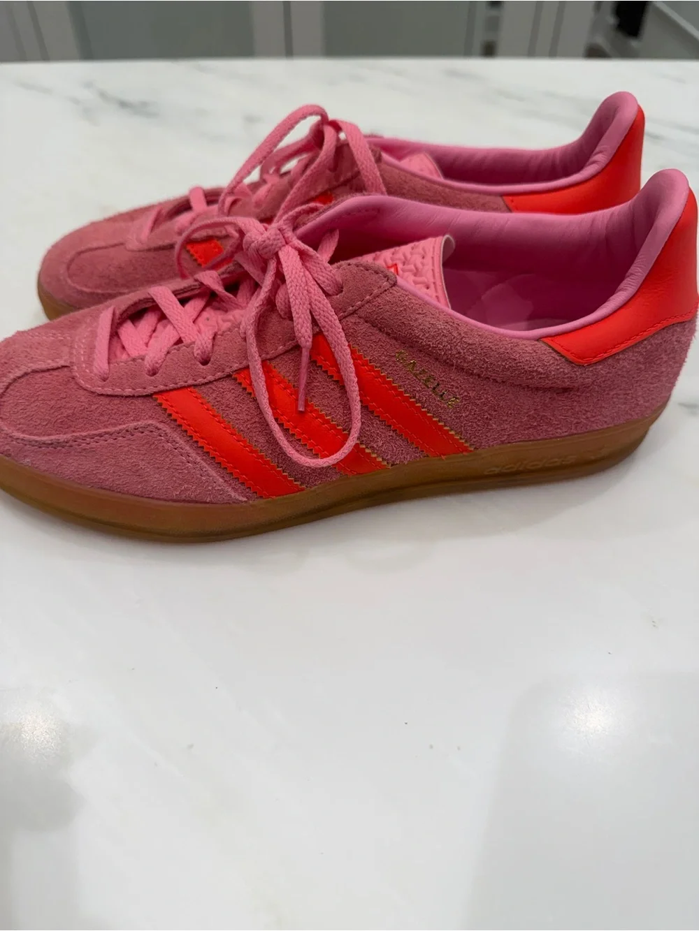 adidas Gazelle Indoor 'Beam Pink Solar Red' women’s size 7.5